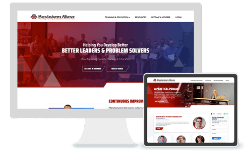 Manufacturers Alliance web design